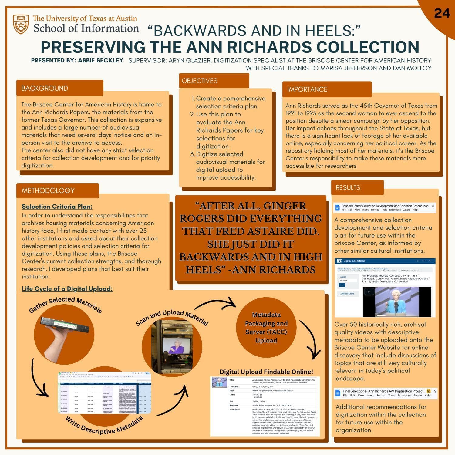 Project poster by Abigal Beckley